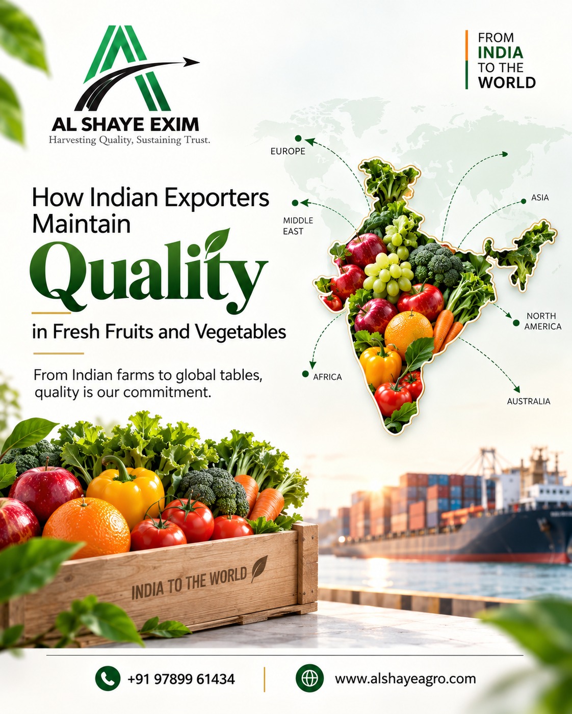 How Indian Exporters Maintain Quality in Fresh Fruits and Vegetables