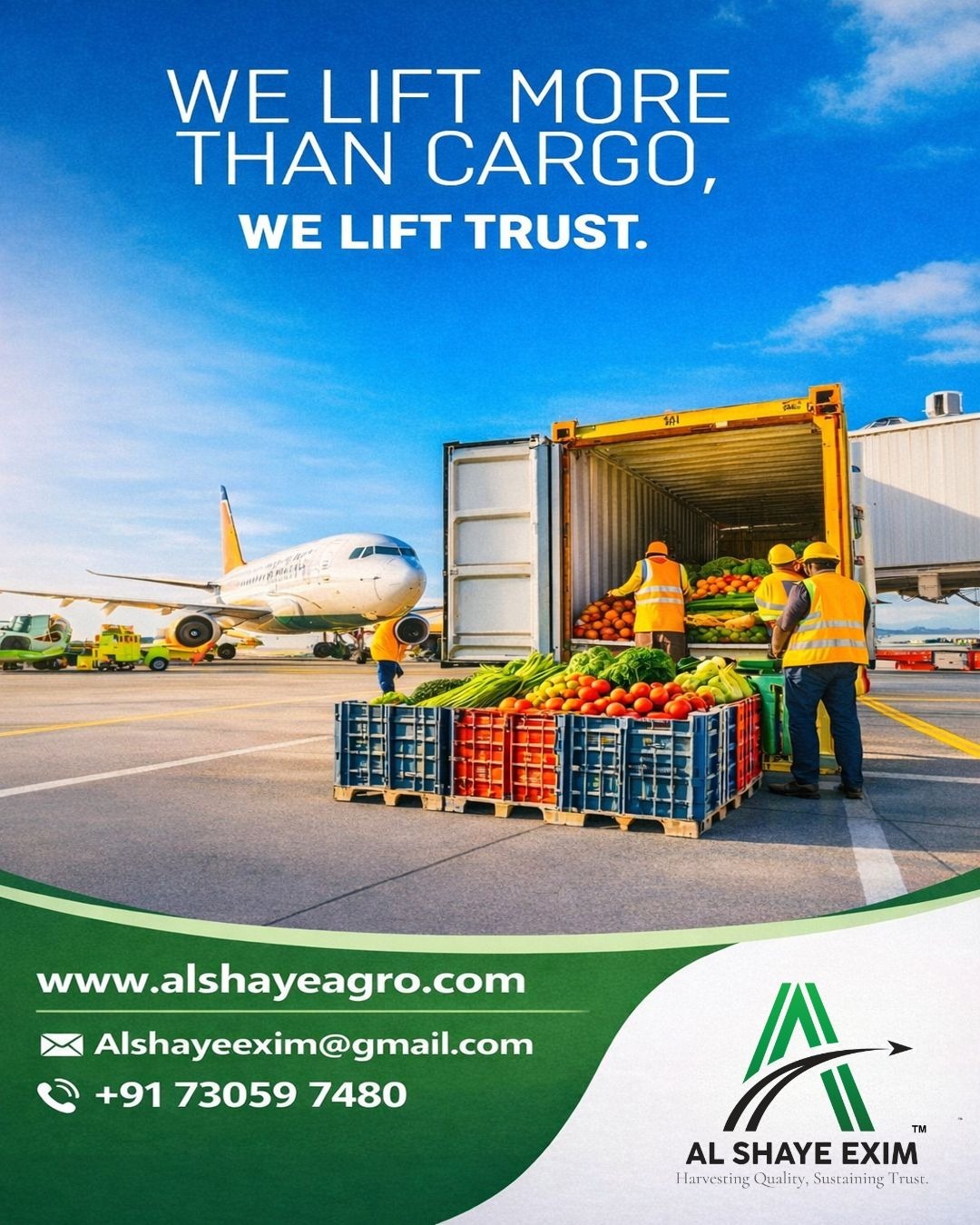 At Al Shaye Exim, we believe in delivering more than just cargo — we deliver quality, reliability, and trust.